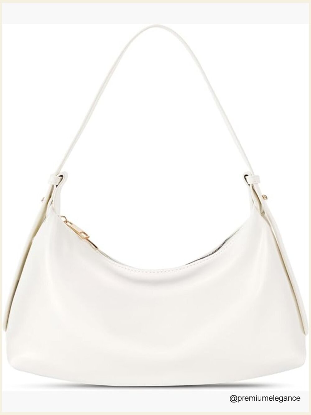 Medium Crescent Hobo Bag Vegan Leather Shoulder Purse Crossbody Trendy